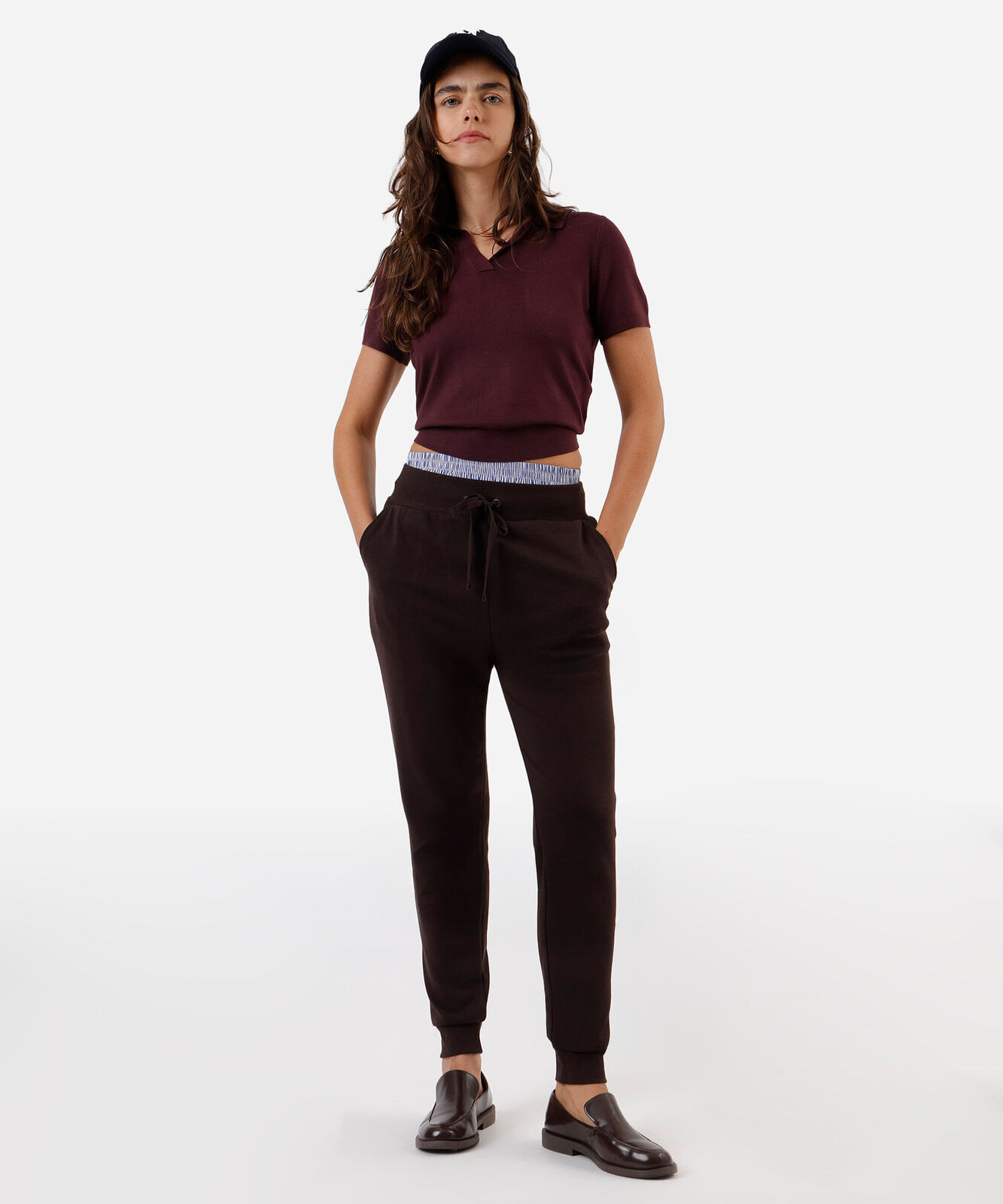 calça feminina  de moletom jogger básica