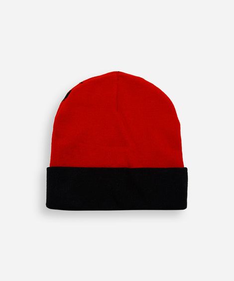 kit de gorro infantil de tricot homem aranha com luva vermelho