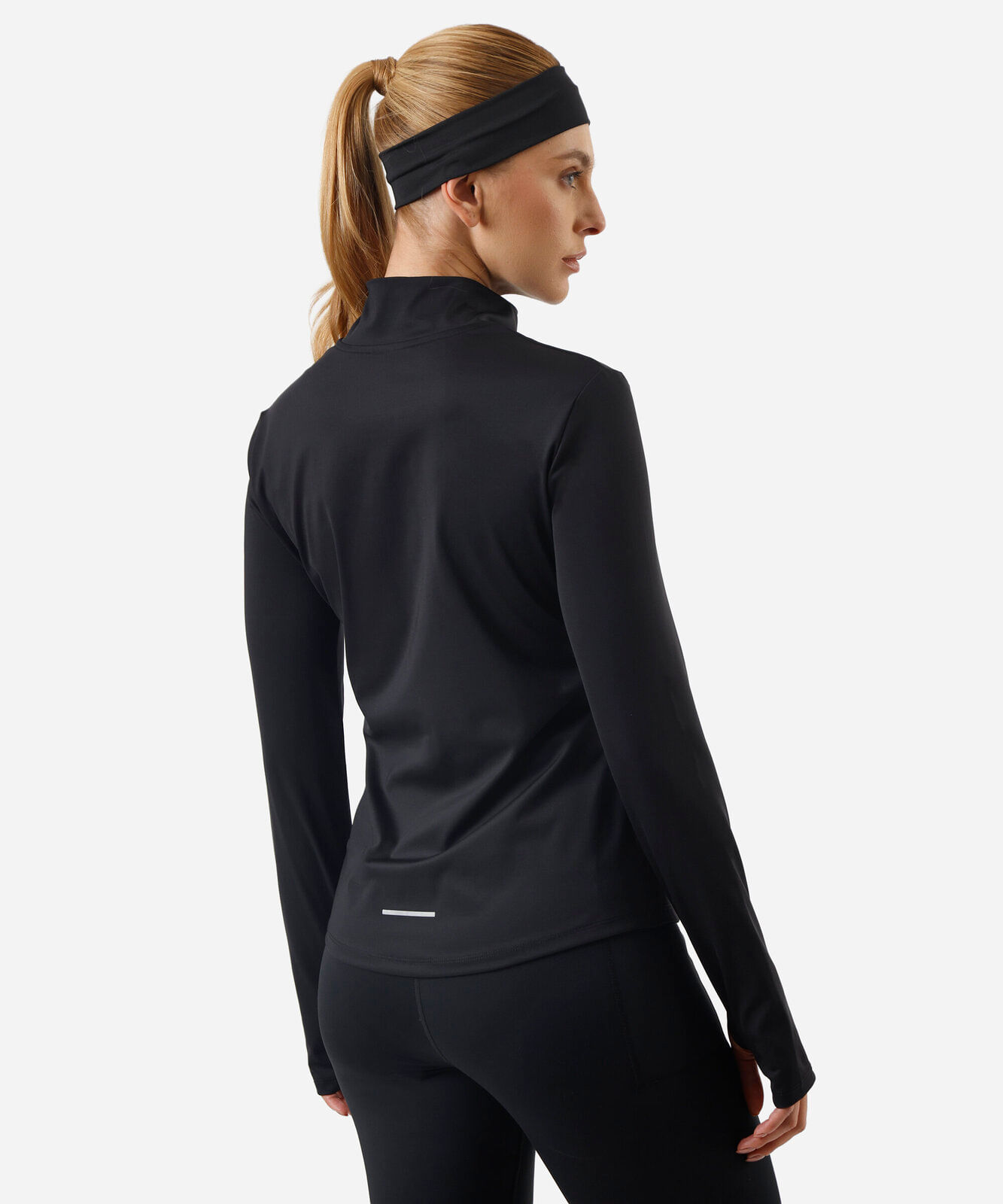 blusa esportiva feminina gola alta preta