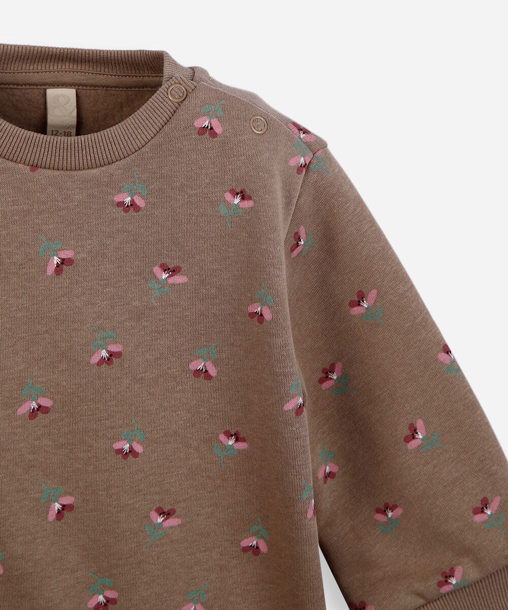 conjunto infantil de moletom liberty marrom
