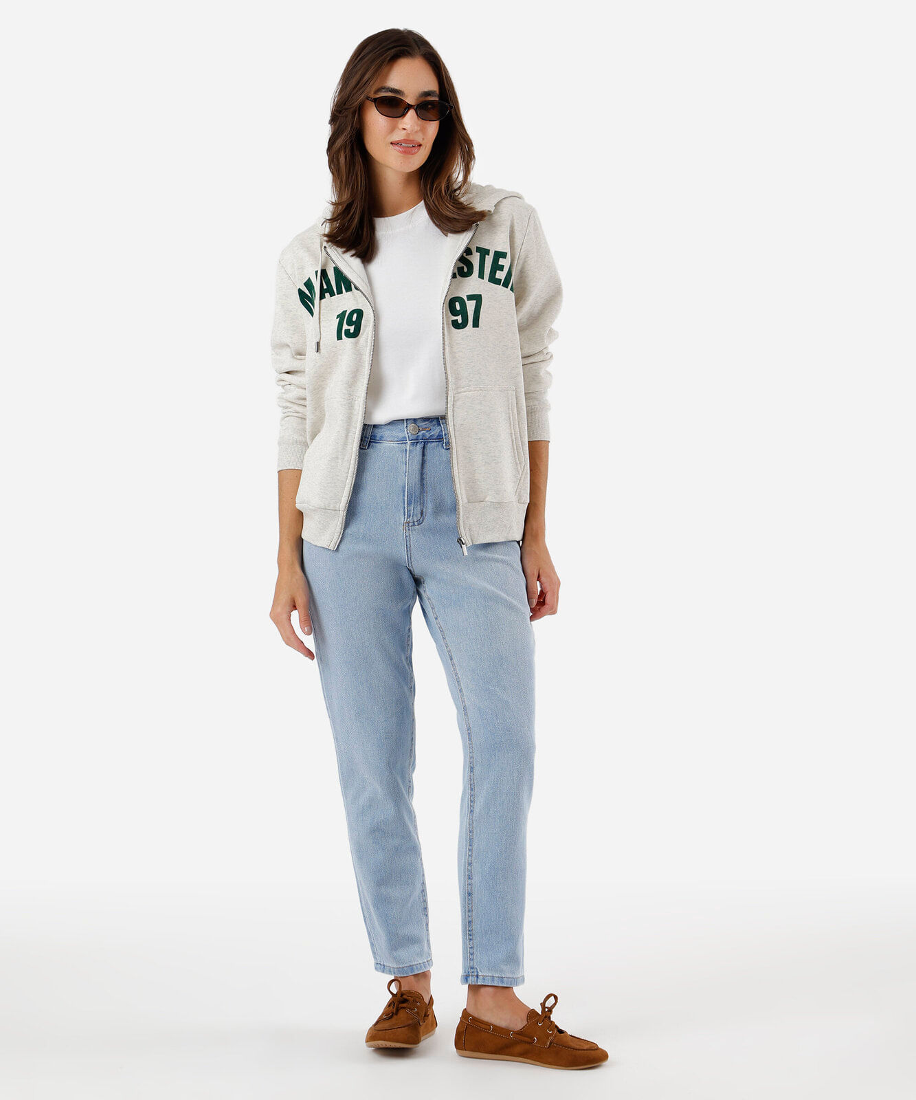 calça jeans mom cintura super alta azul