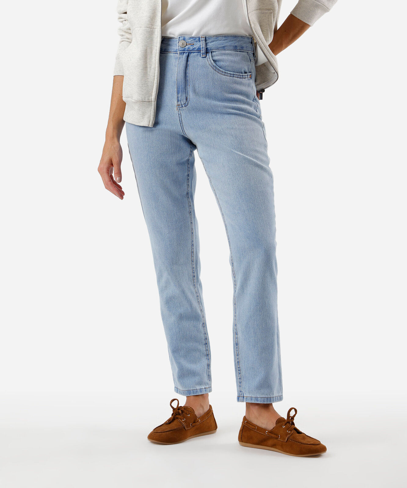 calça jeans mom cintura super alta azul