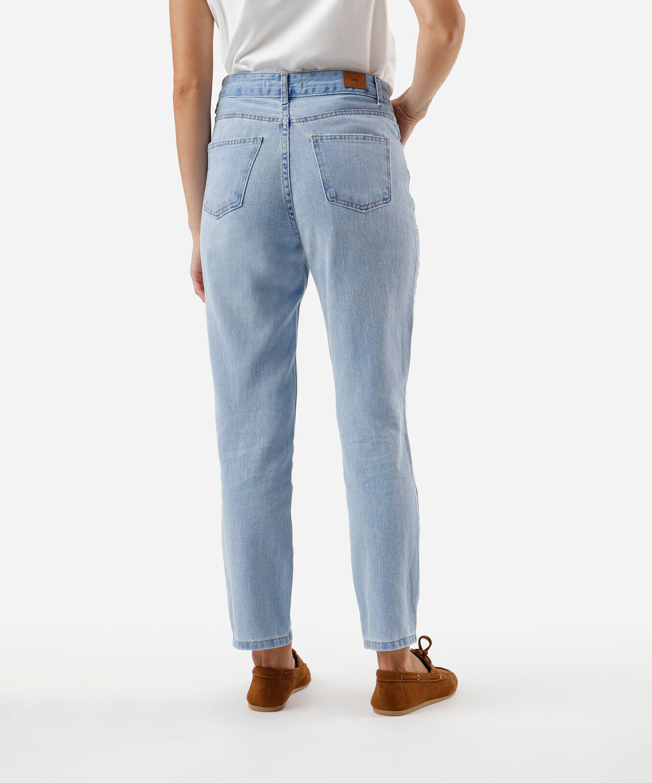 calça jeans mom cintura super alta azul