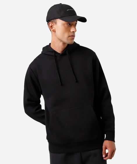 blusão masculino de moletom esportivo ace com capuz preto