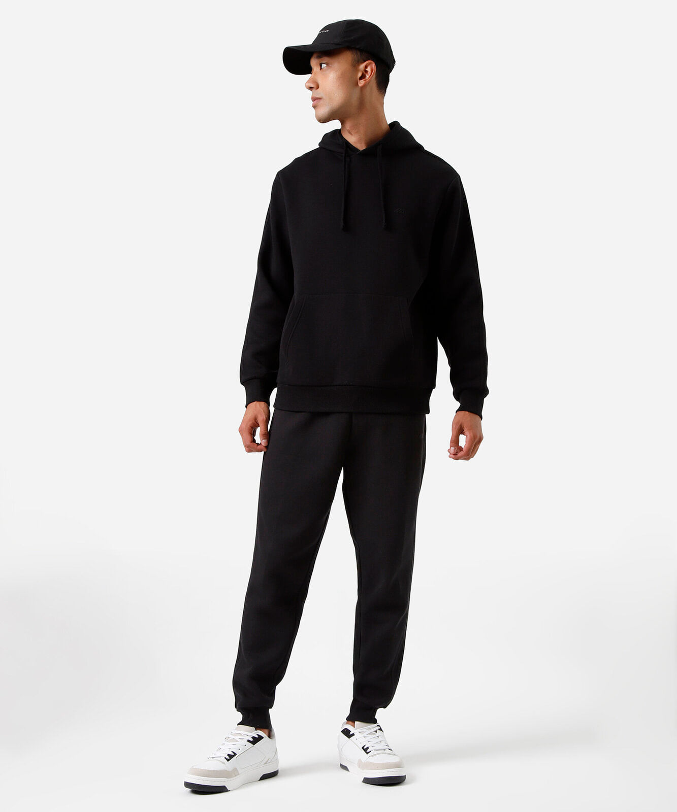blusão masculino de moletom esportivo com capuz preto