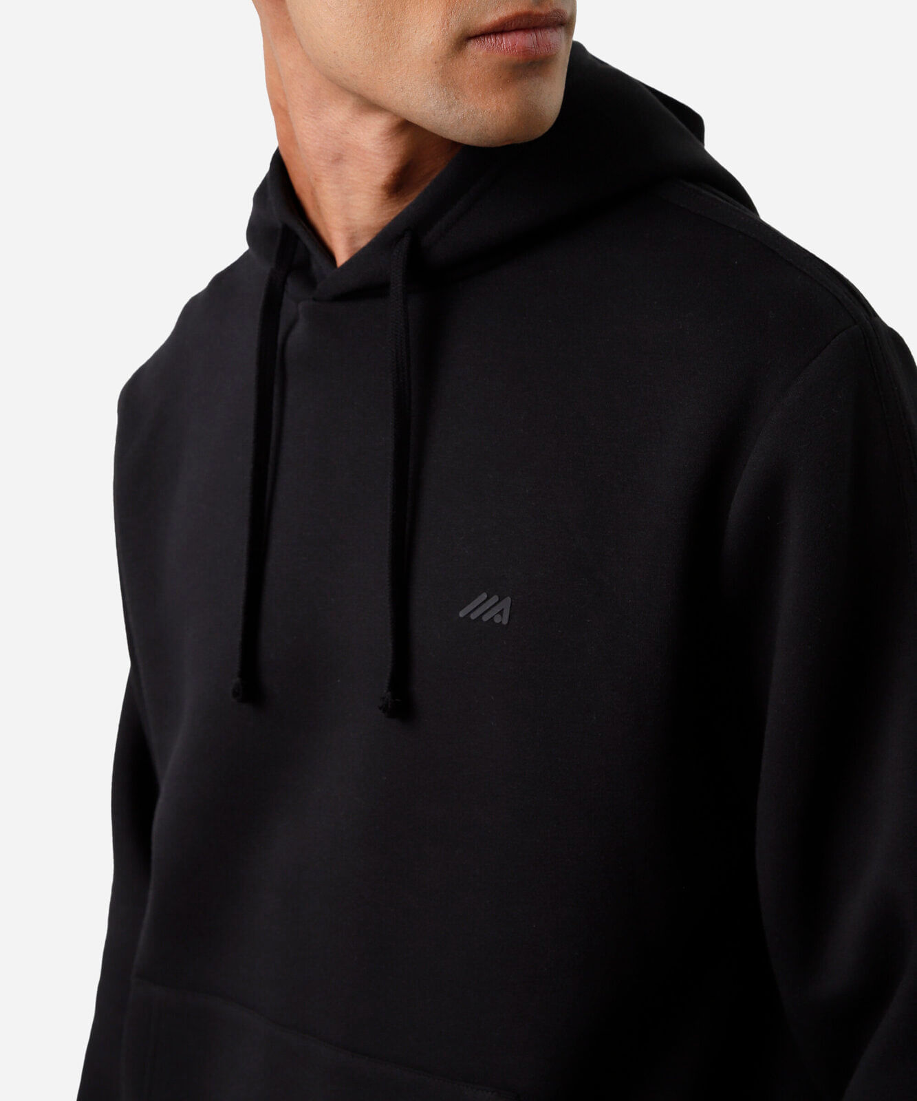 blusão masculino de moletom esportivo com capuz preto