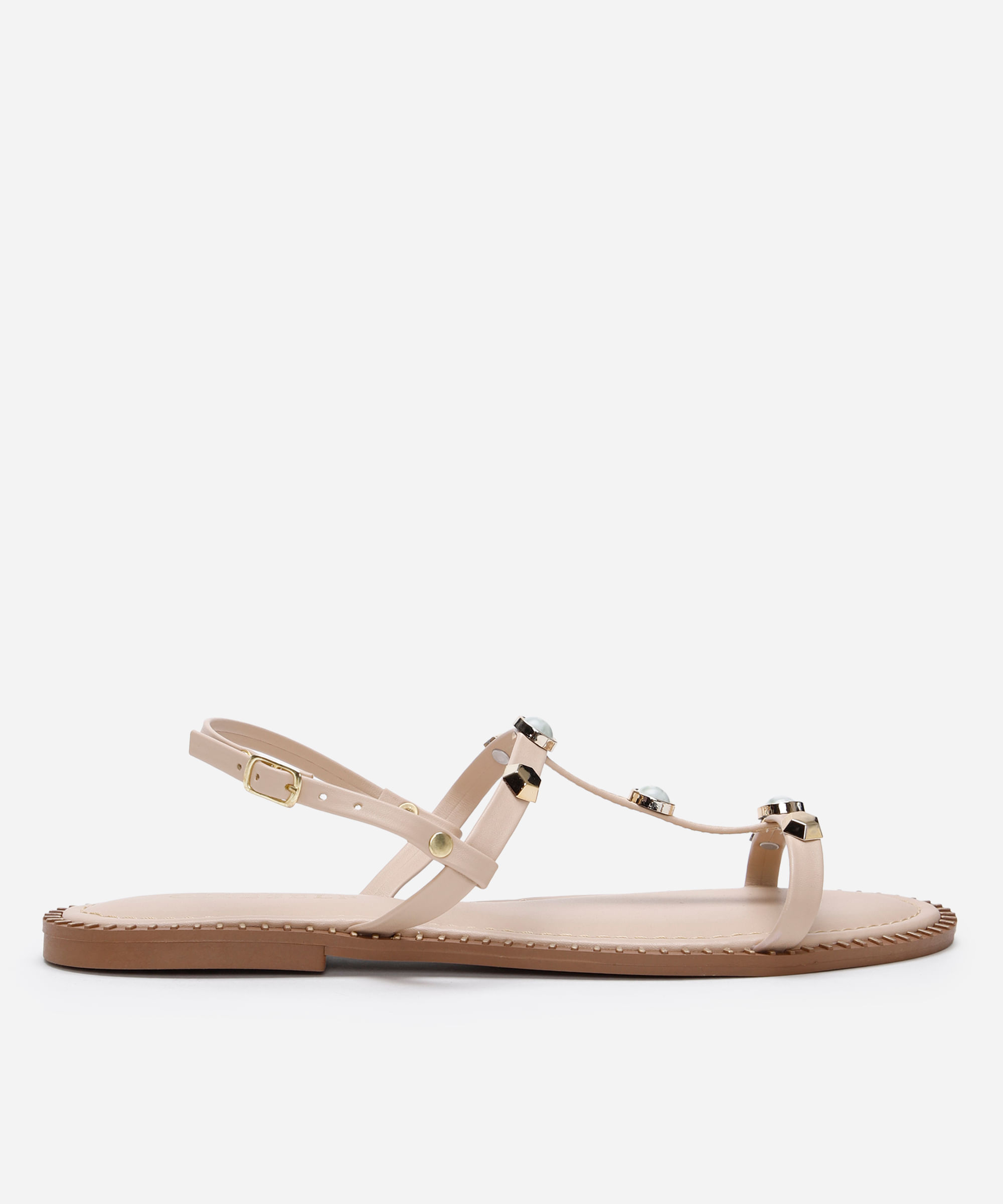 rasteirinha com tachas oneself bege