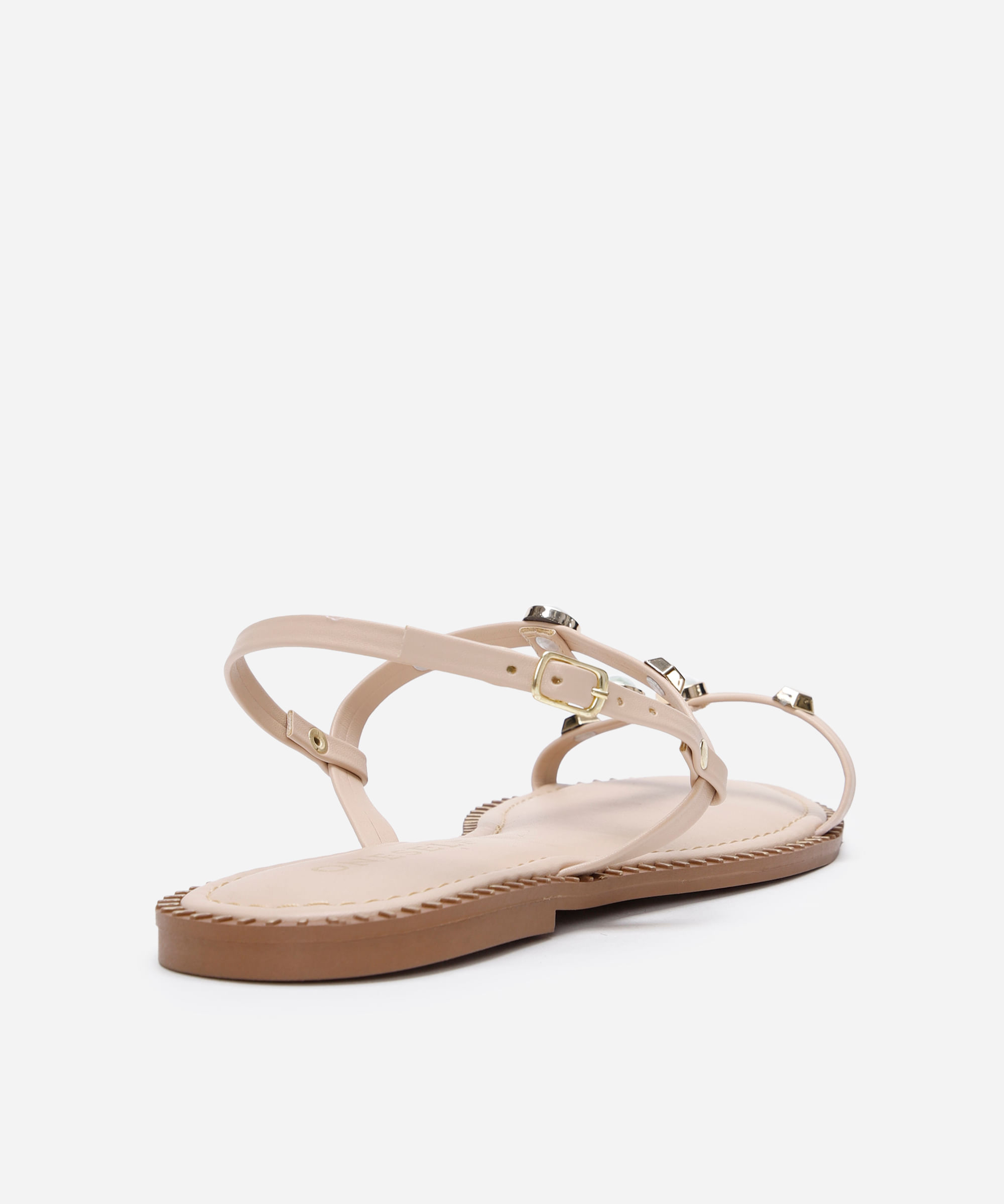 rasteirinha com tachas oneself bege