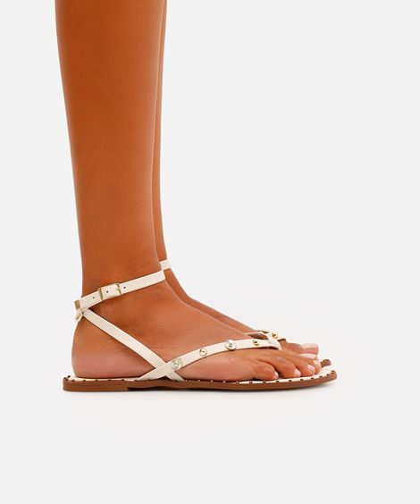 rasteirinha com tachas oneself off white