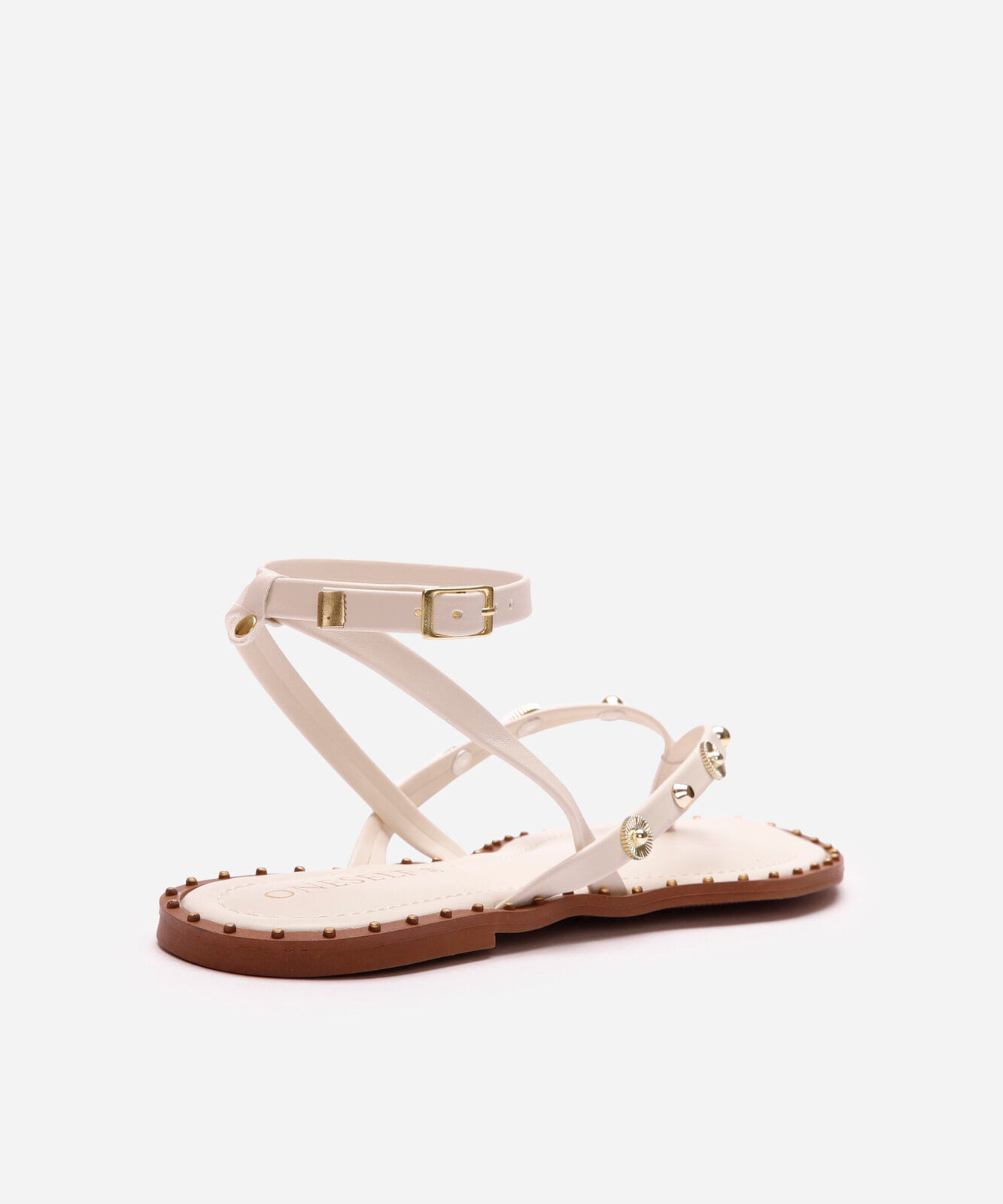 rasteirinha com tachas oneself off white
