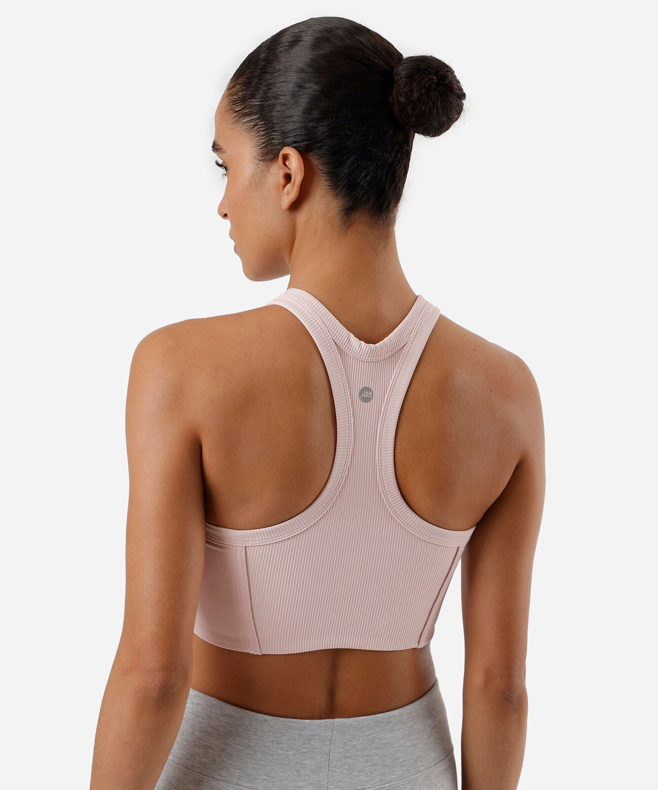 top feminino canelado cropped rosa