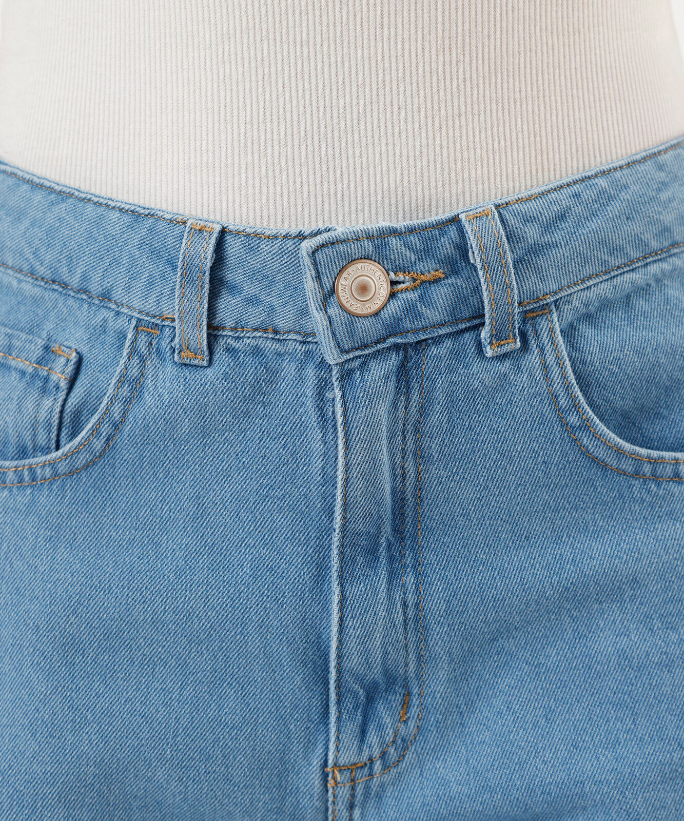 calça jeans wide leg cintura super alta azul medio