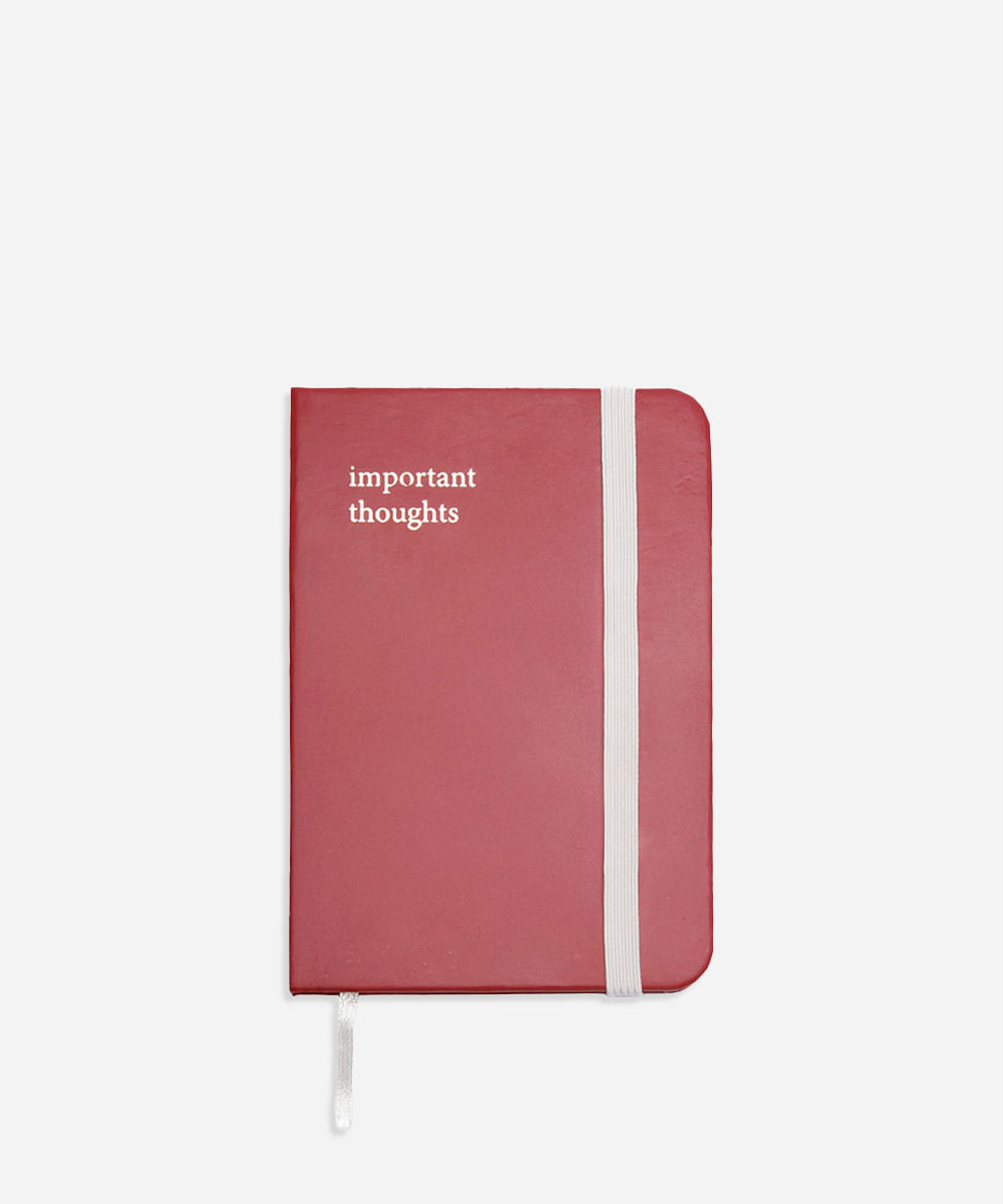 caderno pequeno capa dura mindset vinho