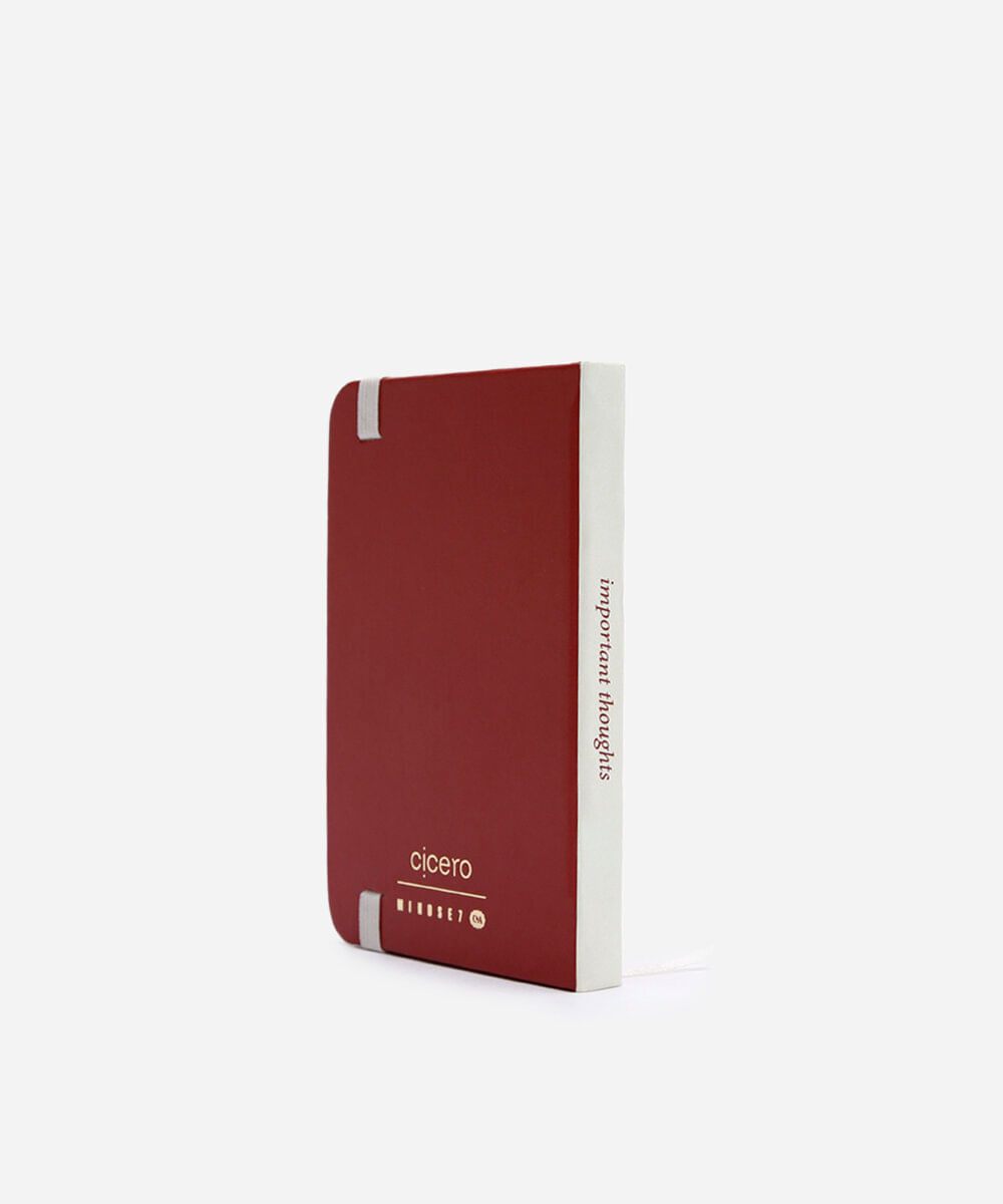 caderno pequeno capa dura mindset vinho