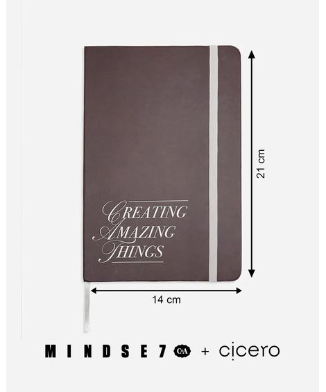caderno capa dura mindset marrom