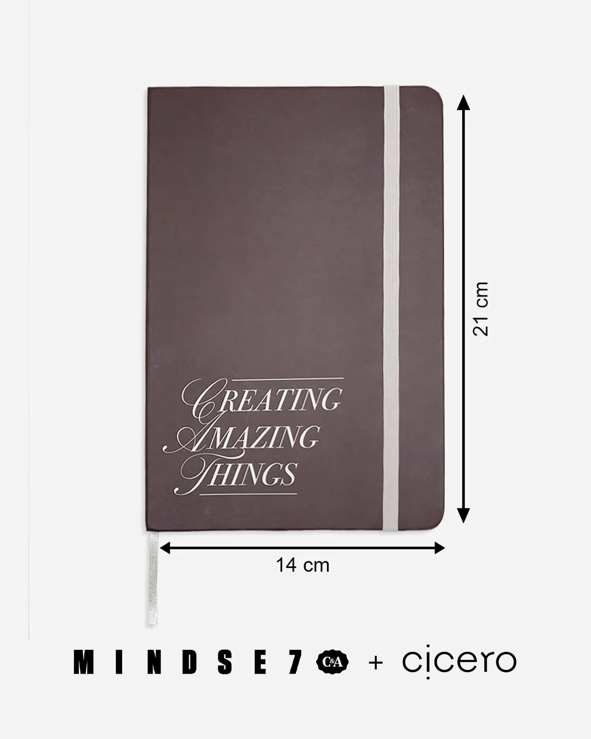 caderno capa dura mindset marrom