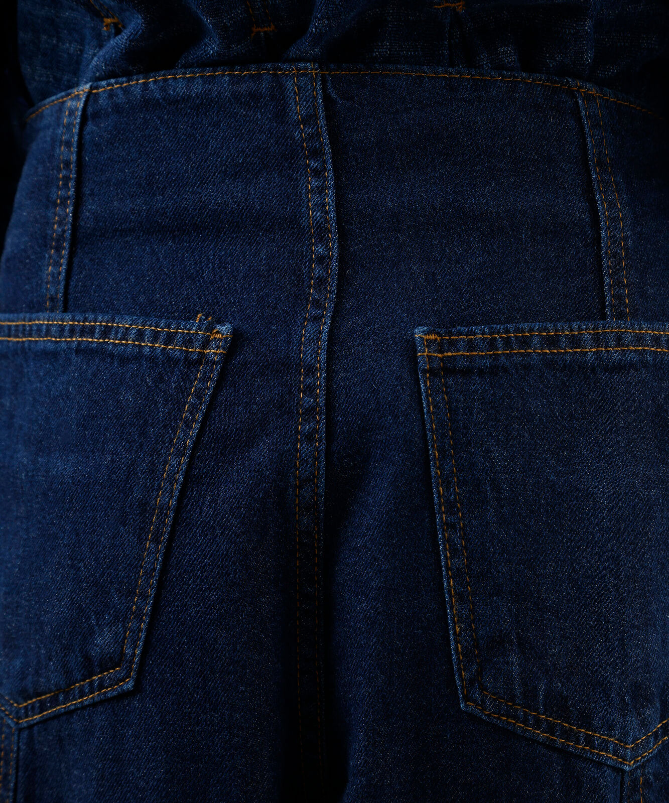 calça maxi balloon feminina jeans com recorte azul