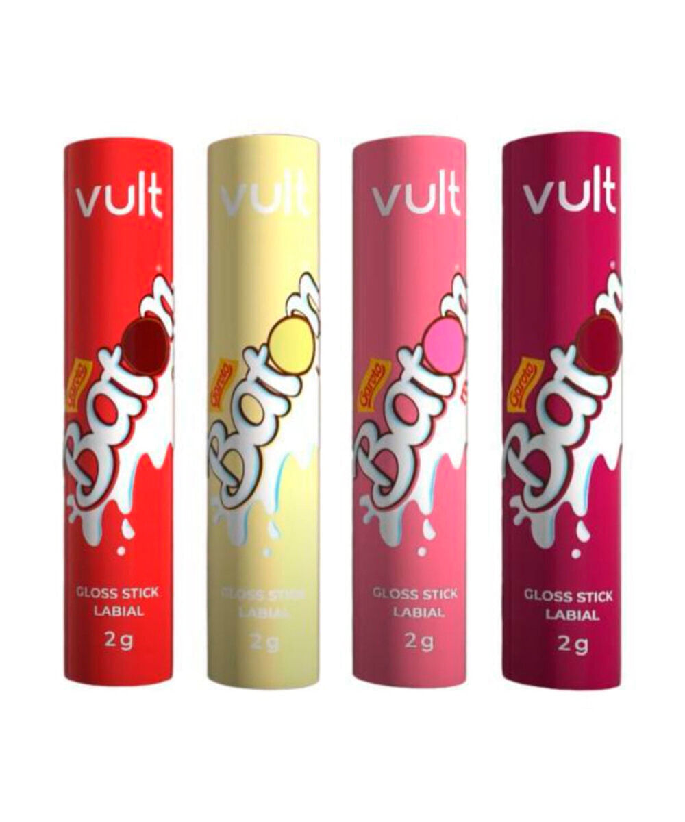 gloss labial stick vult e baton marrom 2g