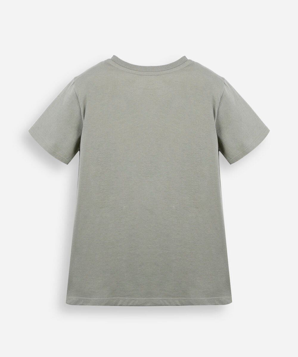 camiseta infantil de algodão manga curta minecraft verde