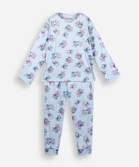 pijama infantil stitch azul