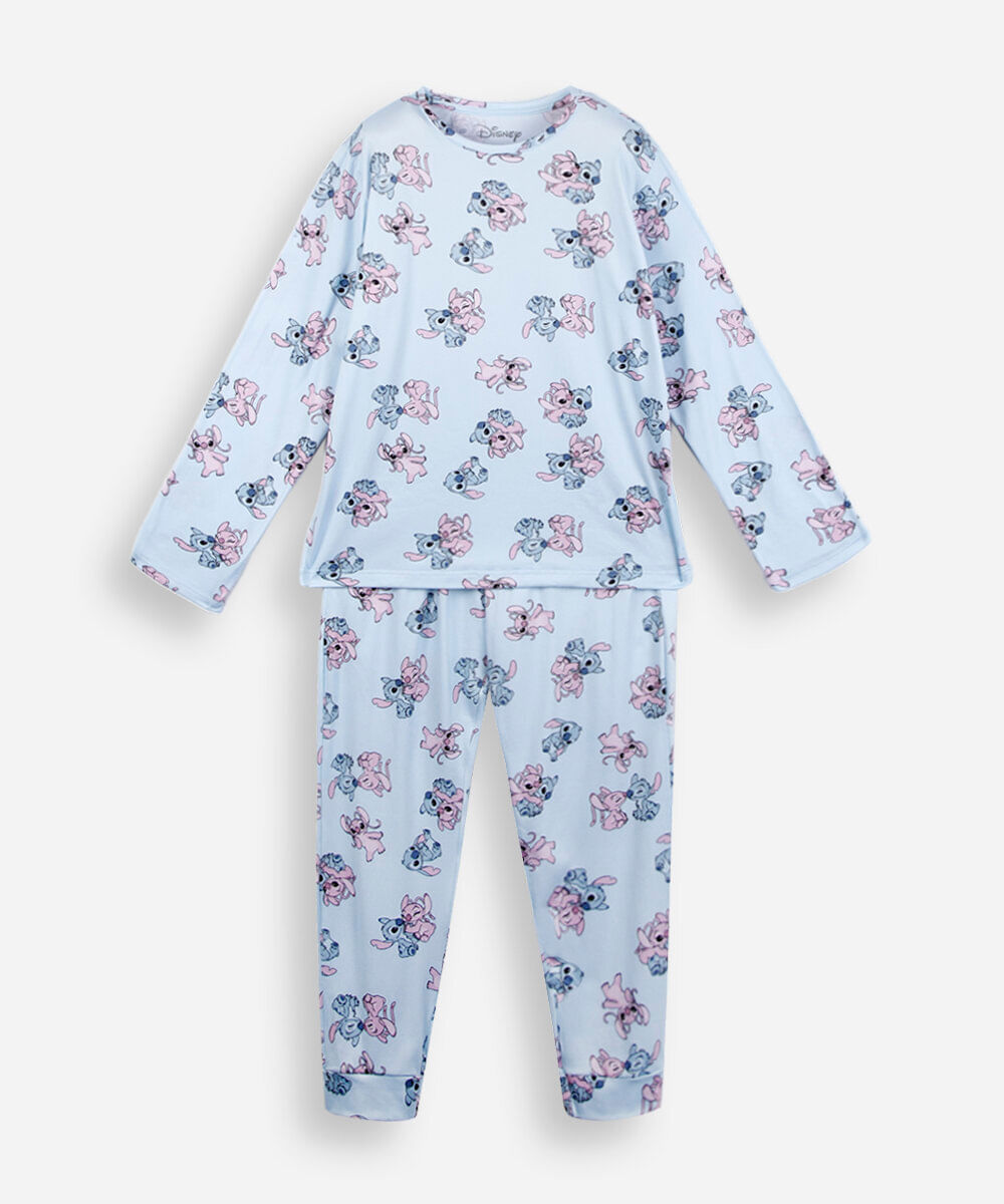 pijama infantil stitch azul