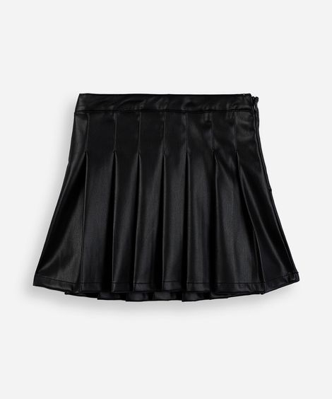 saia infantil plissada preta
