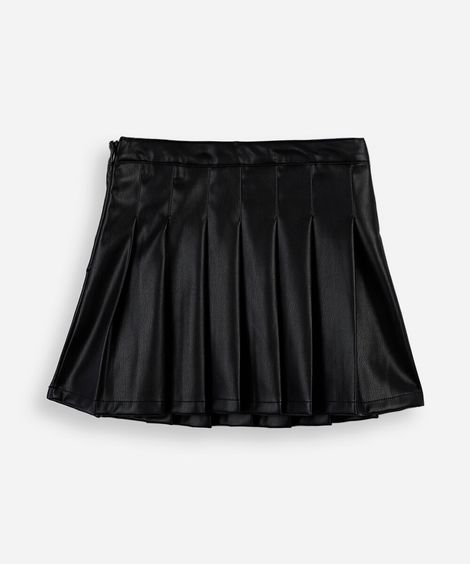saia infantil plissada preta