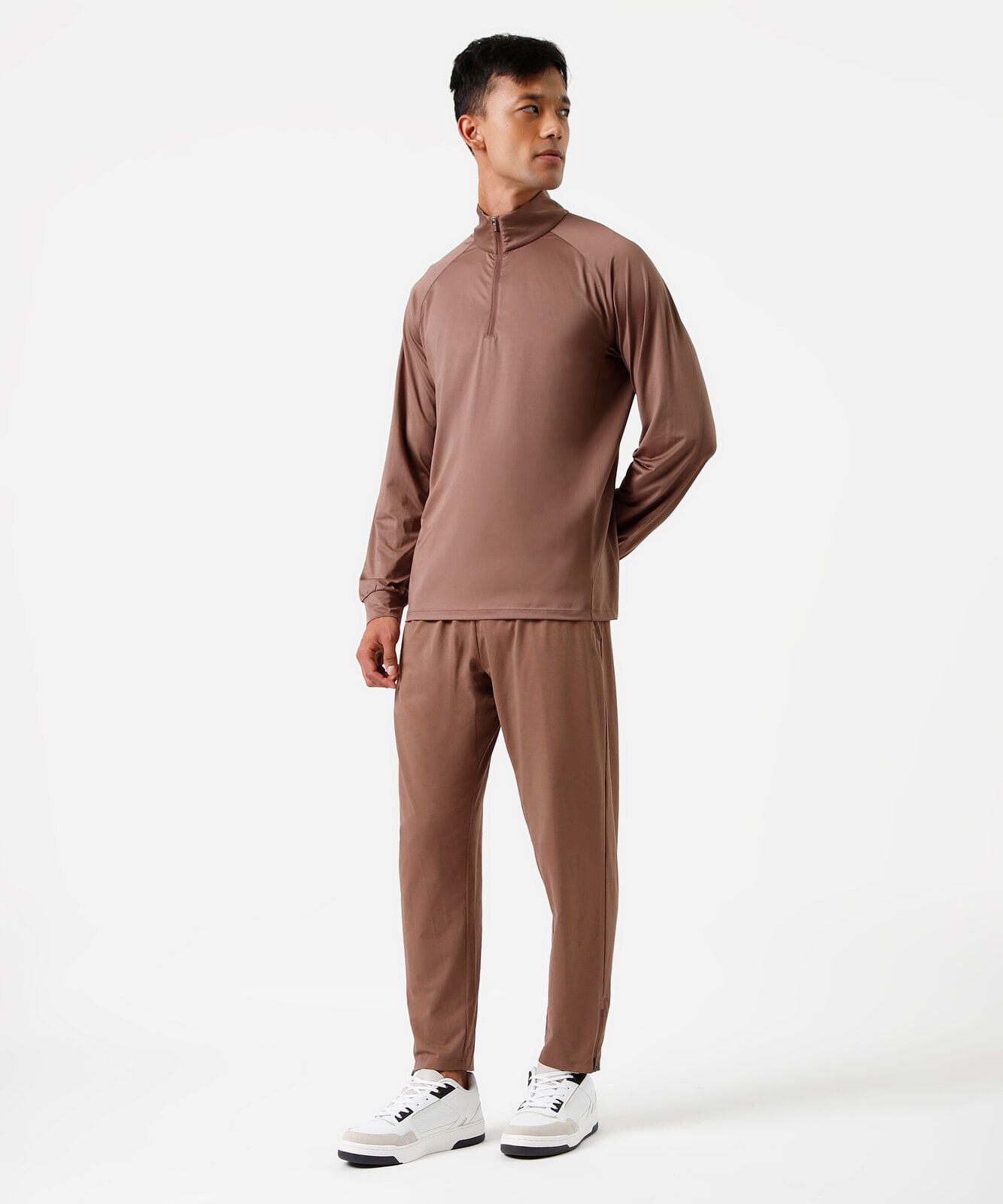 blusa masculina esportiva ace gola alta marrom