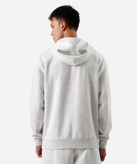 blusão masculino de moletom esportivo ace com capuz cinza