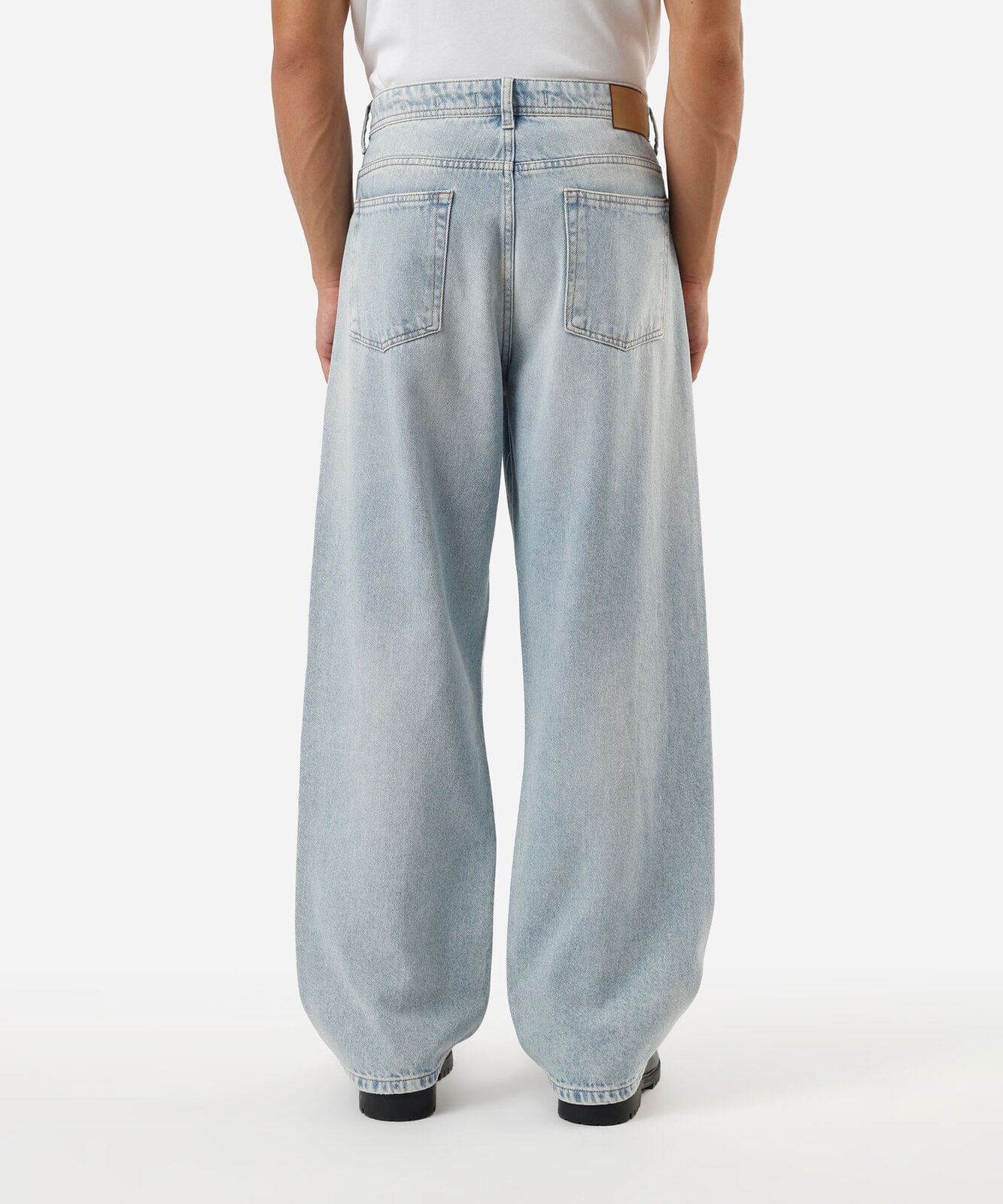 calça baggy jeans azul