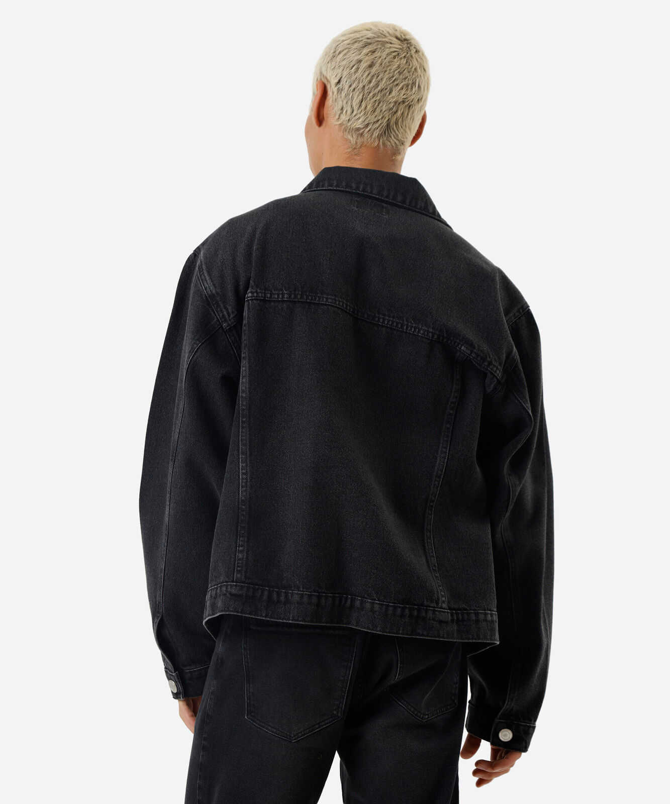 jaqueta masculina jeans preta