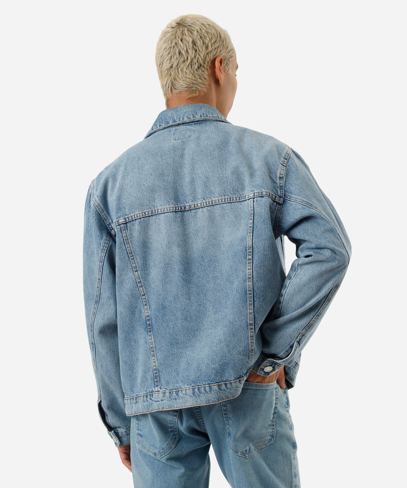 jaqueta masculina jeans azul