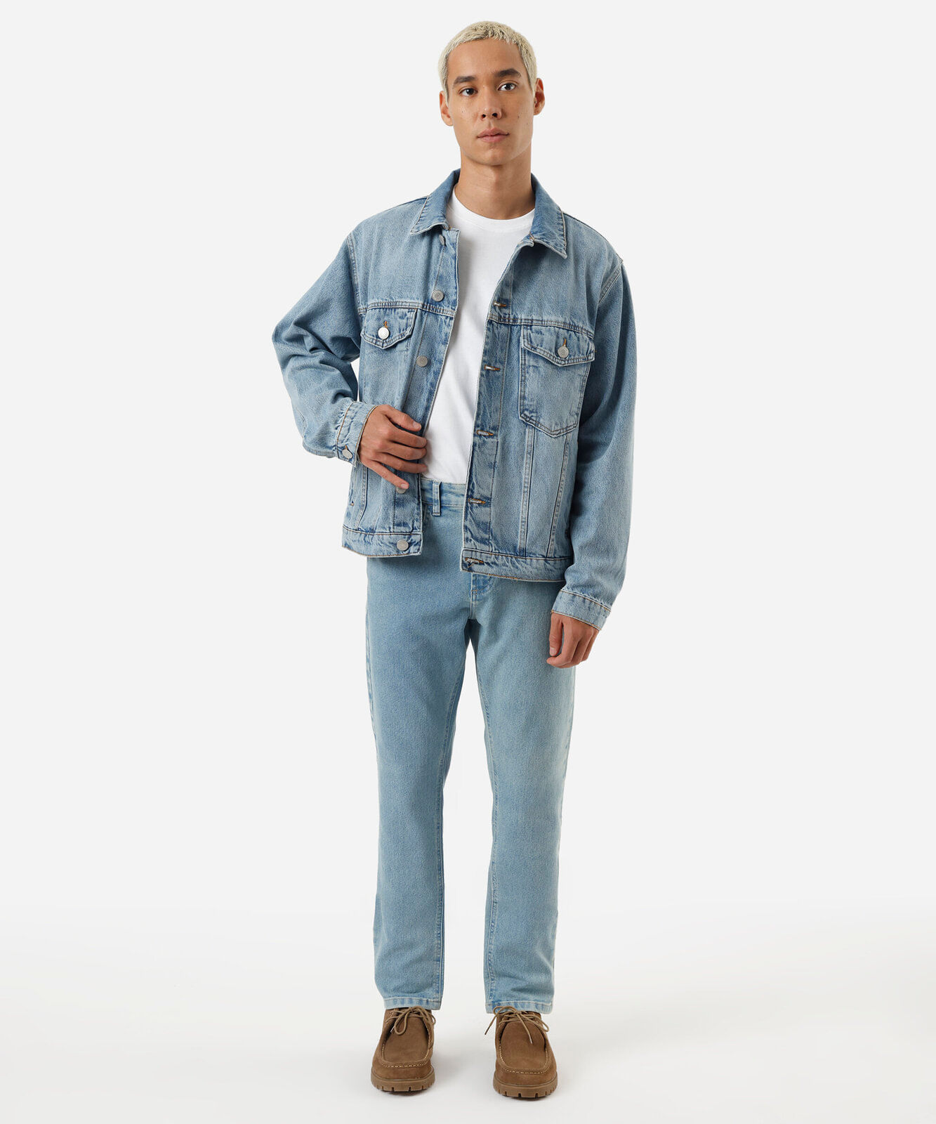 jaqueta masculina jeans azul