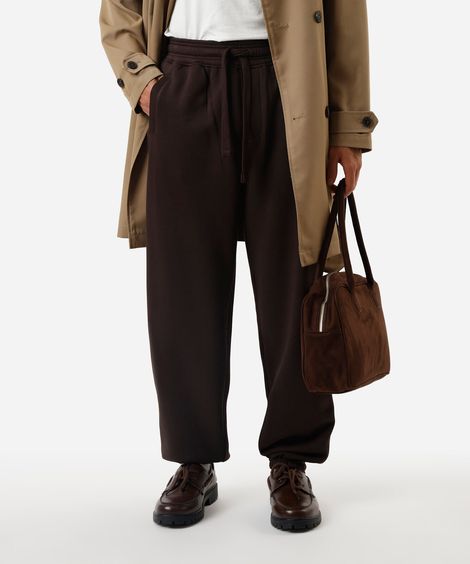 calça masculina de moletom baggy jogger  marrom