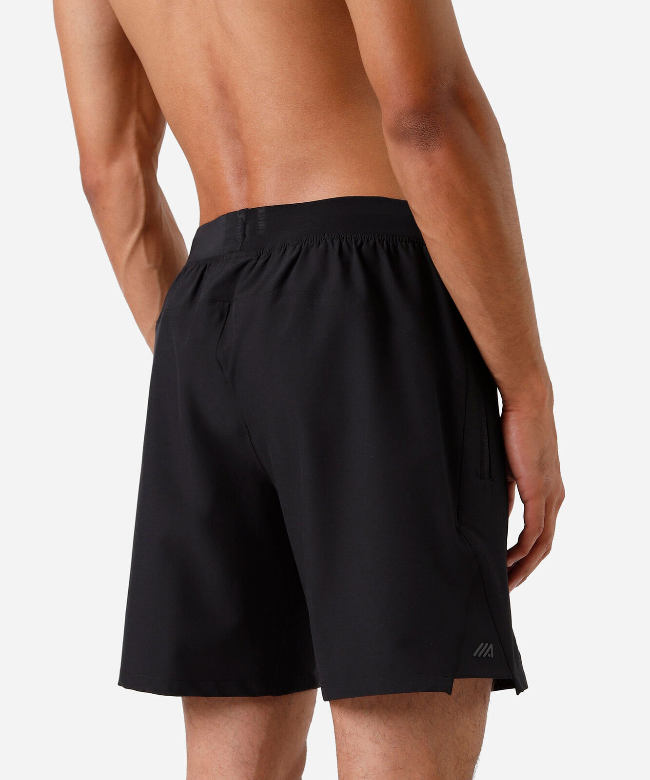 bermuda esportiva reta masculina bolso com zíper preta