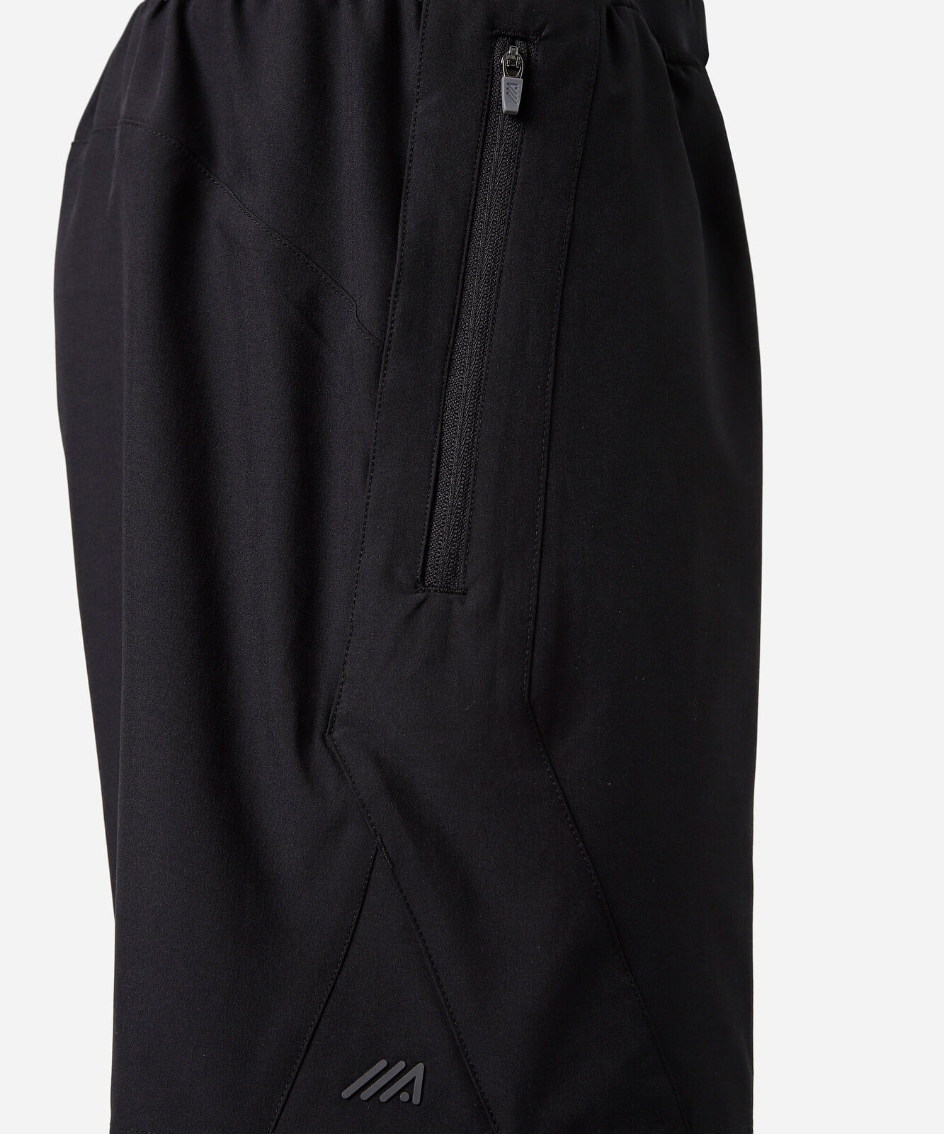 bermuda esportiva reta masculina bolso com zíper preta