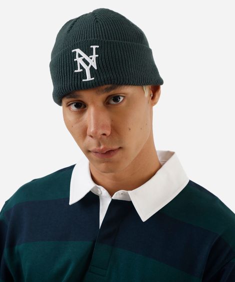 gorro masculino de tricot nyc verde