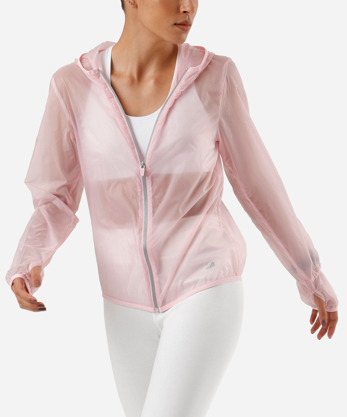 jaqueta corta vento feminino esportiva com capuz rosa
