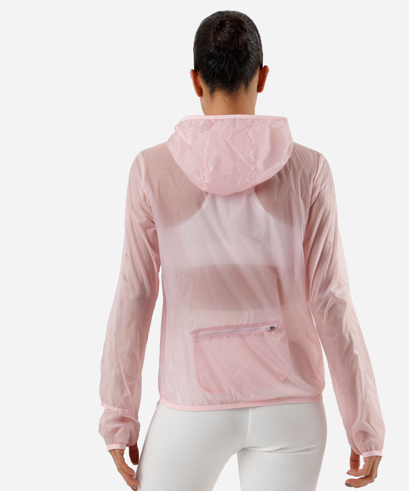 jaqueta corta vento feminino esportiva com capuz rosa