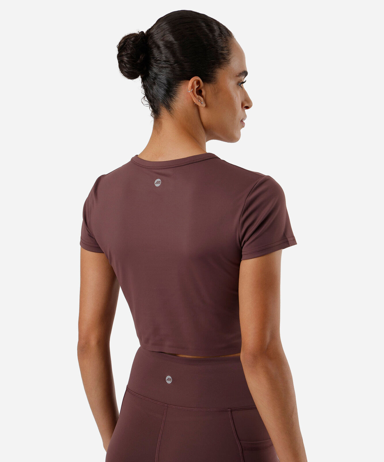 blusa cropped feminino esportivo manga curta vermelho
