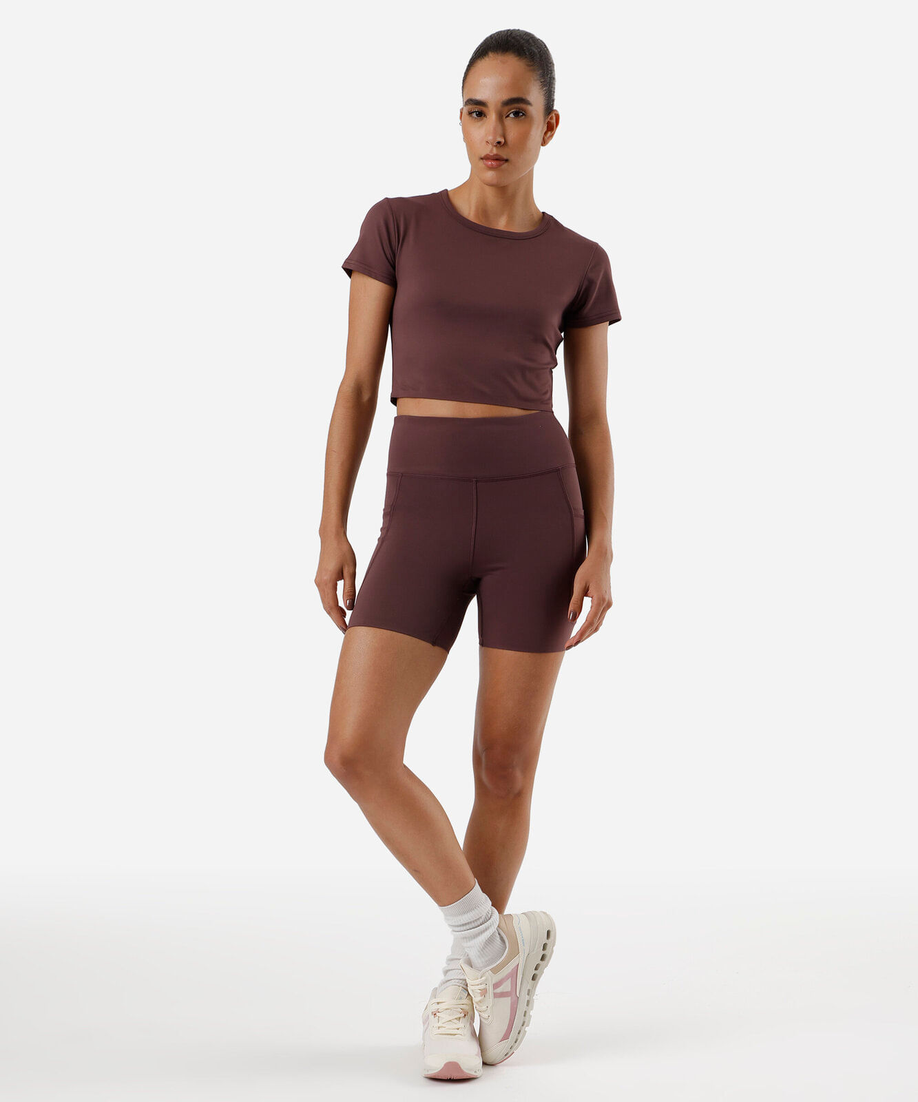 blusa cropped feminino esportivo manga curta vermelho