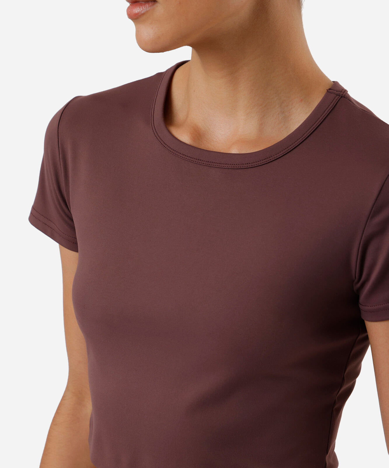 blusa cropped feminino esportivo manga curta vermelho