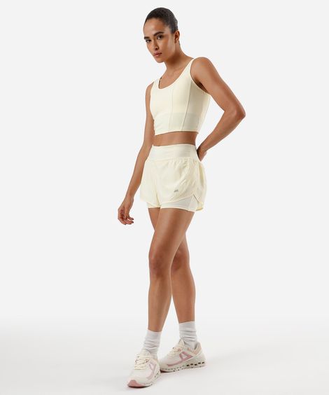 short running com forro e bolso esportivo ace amarelo