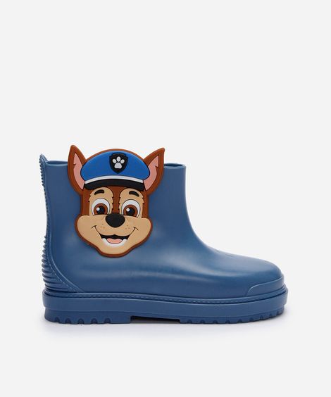 galocha infantil patrulha canina grendene azul