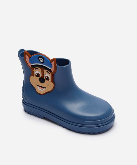 galocha infantil patrulha canina grendene azul