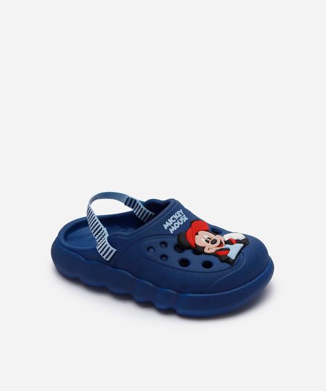 babuche infantil mickey grendene - azul