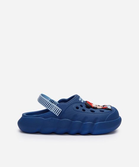 babuche infantil mickey grendene - azul
