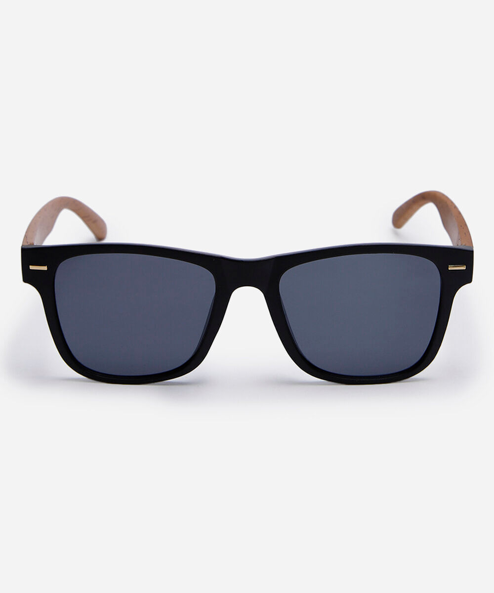 óculos de sol masculino quadrado de acetato triton preto