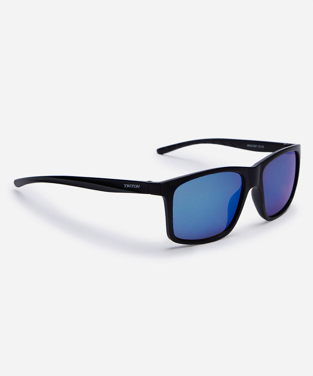 óculos de sol masculino quadrado de acetato triton preto