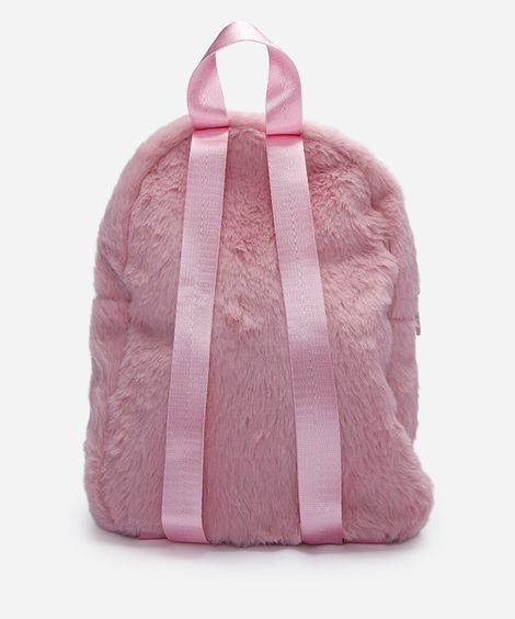 mochila infantil de pelúcia hello kitty e amigos rosa